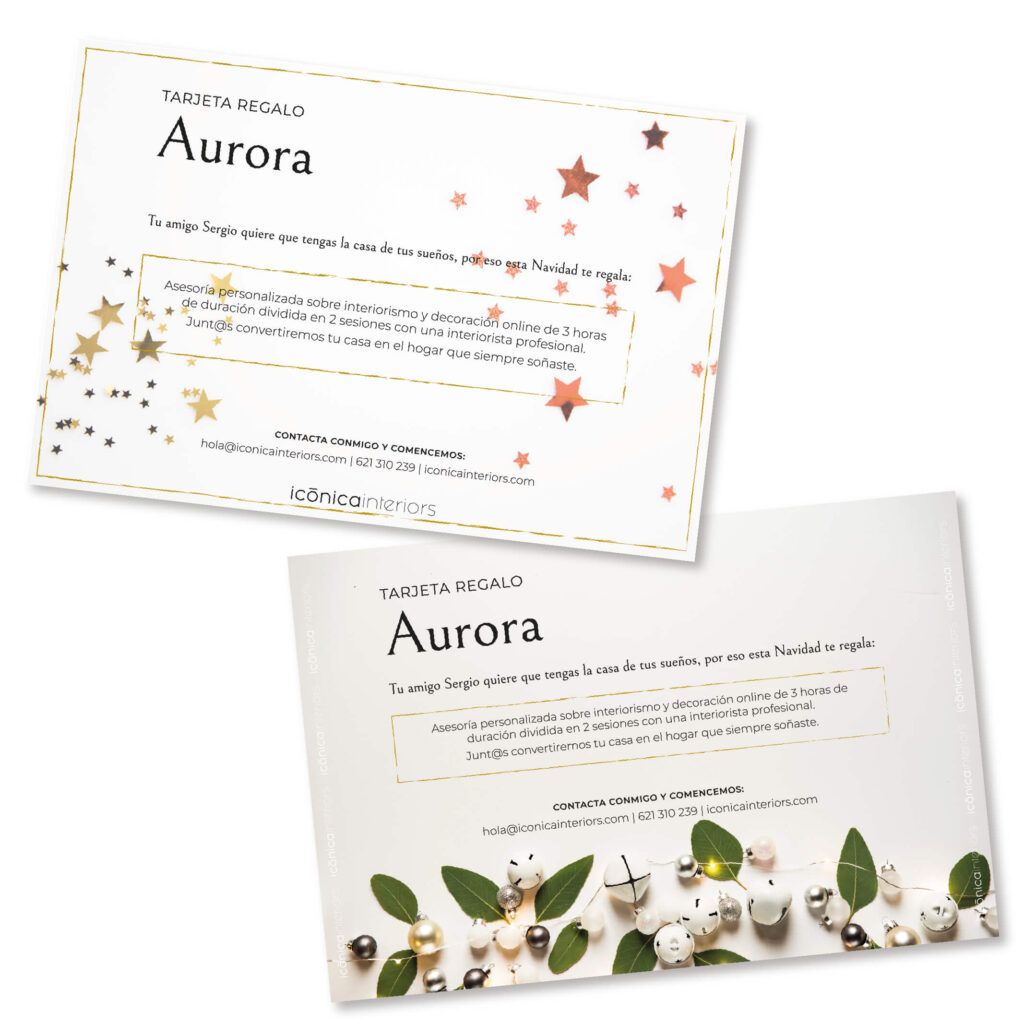 Tarjetas personalizadas regalo original para navidad