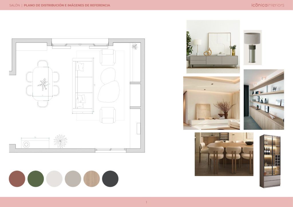 plano de distribución funcional de vivienda optimizando espacio